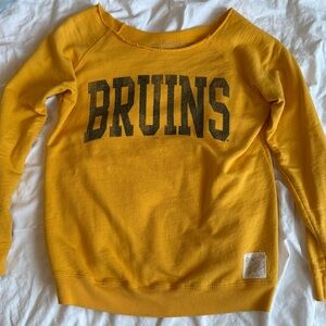 Original Retro Brand Yellow Bruins Long Sleeve Tee